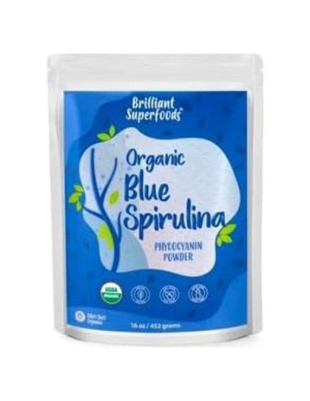 Suplemento Espirulina Azul Orgánica Ellie's Best 450g Vegano