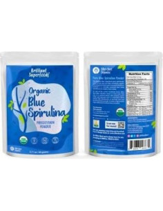 Suplemento Espirulina Azul Orgánica Ellie's Best 450g Vegano 2