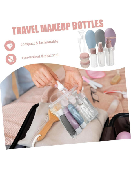 Juego de Botellas de Viaje FANVANAI 11 Piezas A Prueba de Fugas