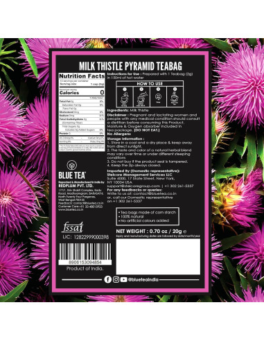 Té de Cardo Mariano Redplum - 10 Bolsas - Sin Cafeína