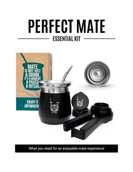 Taza de Yerba Mate TUMA TU MATE 266g Doble Pared Aislada