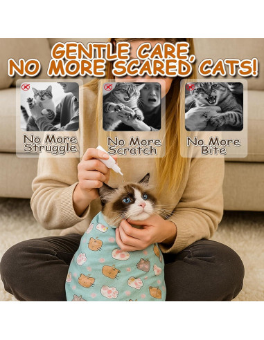 Envoltura Calmante para Gatos DFQ - Corte de Uñas y Cuidado