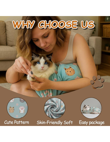 Envoltura Calmante para Gatos DFQ - Corte de Uñas y Cuidado