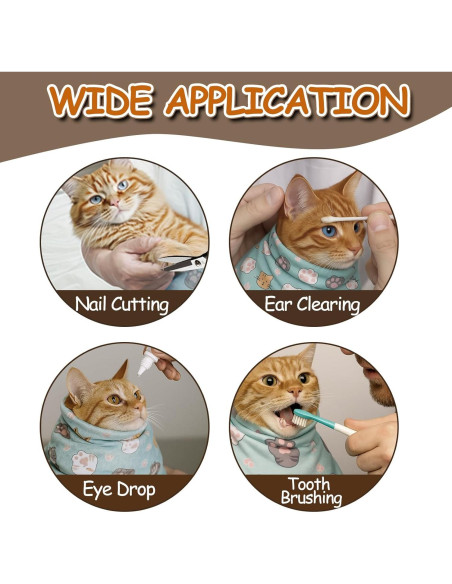 Envoltura Calmante para Gatos DFQ - Corte de Uñas y Cuidado