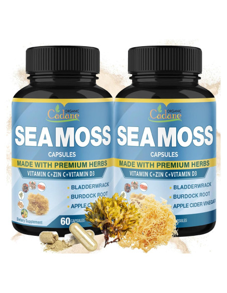 Cápsulas de Musgo Marino Irlandés Orgánico Cadane 120 Unidades