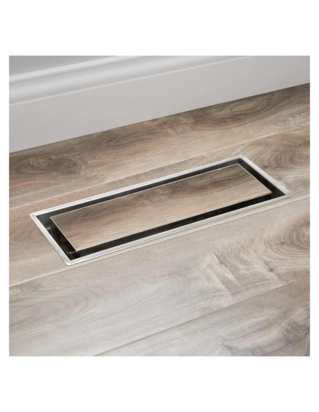 Rejilla de Piso Zion Acero Inoxidable 29x7.6cm Ajustable
