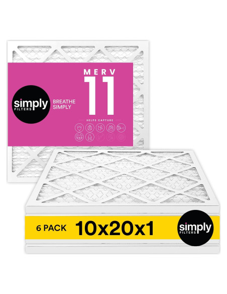 Filtro de Aire Simply MERV 11 6 Piezas 25.4x50.8x2.5 cm