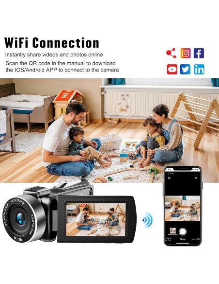 Cámara de Video 4K Lovpo HDV910 48MP Pantalla Táctil 3" Cámara de Video 4K Lovpo HDV910 48MP Pantalla Táctil 3"