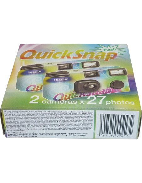 Cámara desechable Fujifilm Quicksnap 400 - Paquete doble 54 exposiciones