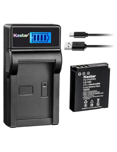 Batería y Cargador USB LCD Kastar para Kodak LB-080