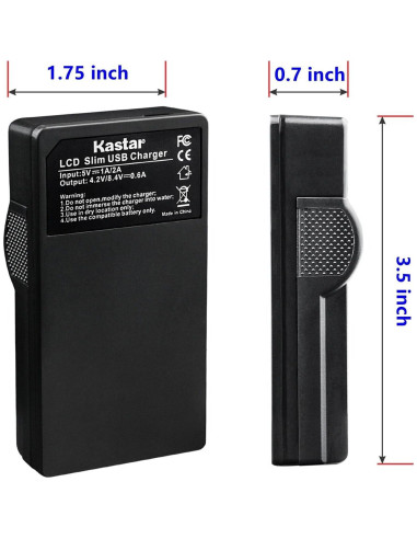 Batería y Cargador USB LCD Kastar para Kodak LB-080