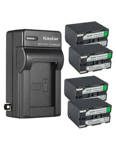 Kastar Paquete 4 Baterías SB-L480 y Cargador Pared 7200mAh