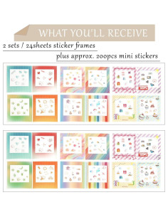 Marcos de Pegatinas para Película Instantánea JOYZO 24pcs 2