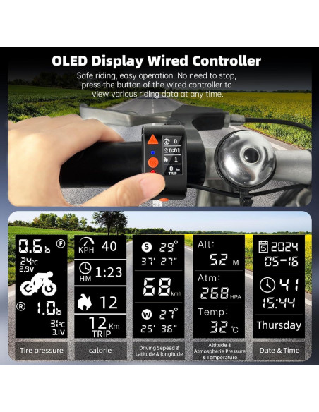 Cámara de Bicicleta VSYSTO D5K HD 1080P WiFi GPS a Prueba de Agua