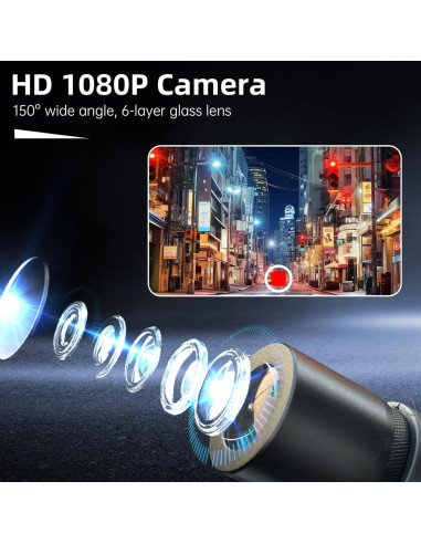 Cámara de Bicicleta VSYSTO D5K HD 1080P WiFi GPS a Prueba de Agua