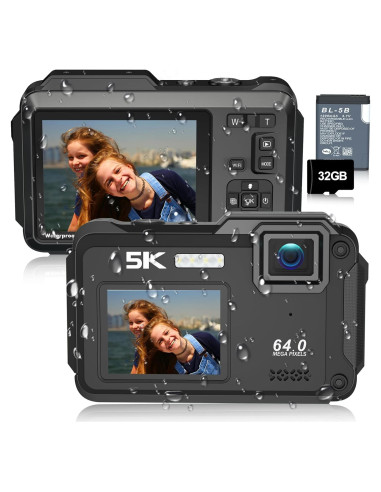 Cámara Submarina FARCODLE WP01-5K Negra 64MP 16X Zoom