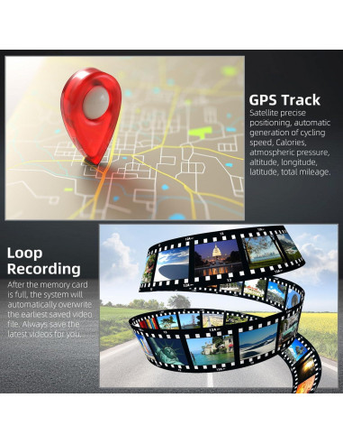 Cámara de Bicicleta VSYSTO D5K HD 1080P WiFi GPS a Prueba de Agua