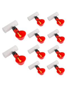 10 Copas Automáticas para Beber Aves Plzoslly 8x5cm