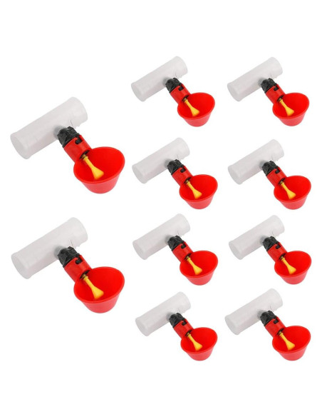 10 Copas Automáticas para Beber Aves Plzoslly 8x5cm