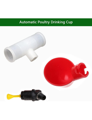 10 Copas Automáticas para Beber Aves Plzoslly 8x5cm