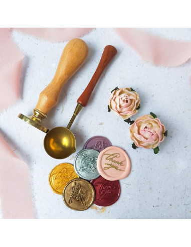 Sellos de Cera Autoadhesivos PATIKIL - 50 Stickers Dorados