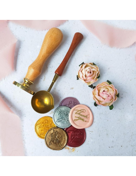 Sellos de Cera Autoadhesivos PATIKIL - 50 Stickers Dorados