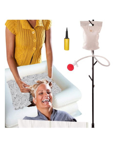 Lavabo de champú inflable portátil Seneme con rociador 9.46L