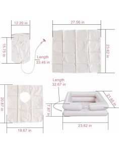 Lavabo de champú inflable portátil Seneme con rociador 9.46L 2