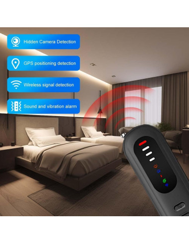 Detector de Cámaras Ocultas Shmian 1-6.5GHz 15m Portátil