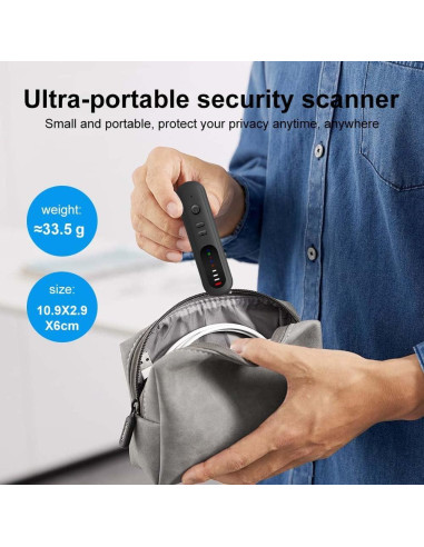 Detector de Cámaras Ocultas Shmian 1-6.5GHz 15m Portátil
