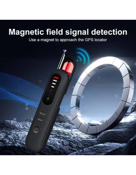 Detector de Cámaras Ocultas Shmian 1-6.5GHz 15m Portátil