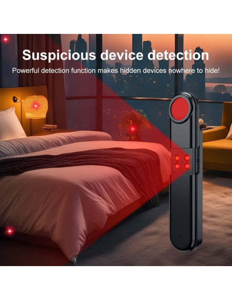 Detector de Cámaras Ocultas Shmian 1-6.5GHz 15m Portátil