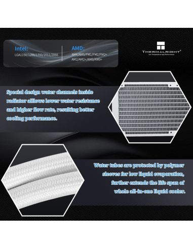 Enfriador de CPU Líquido Thermalright Aqua Elite 240 ARGB Blanco