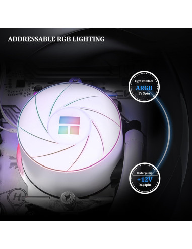 Enfriador de CPU Líquido Thermalright Aqua Elite 240 ARGB Blanco