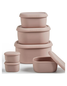 Set de 6 Recipientes de Almacenamiento de Silicona ISSEVE 1000ml