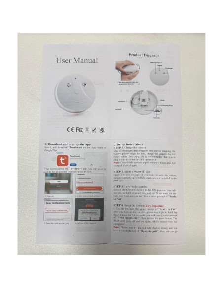 Cámara de Seguridad GXSSTO Nanny 1080P HD Detección Movimiento