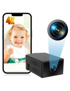 Cámara Inalámbrica Rettru 4K con Cargador USB y 64GB