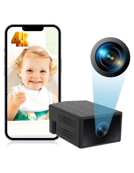 Cámara Inalámbrica Rettru 4K con Cargador USB y 64GB