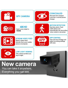 Cámara Inalámbrica Rettru 4K con Cargador USB y 64GB 2