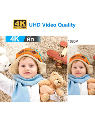 Cámara Inalámbrica Rettru 4K con Cargador USB y 64GB