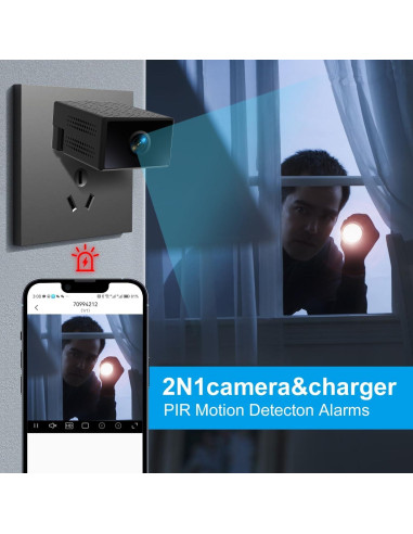 Cámara Inalámbrica Rettru 4K con Cargador USB y 64GB