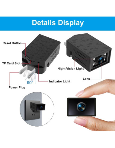 Cámara Inalámbrica Rettru 4K con Cargador USB y 64GB