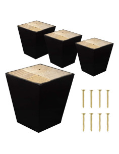 Patas de Madera Cuadradas ComfortStyle 10.2 cm Espresso Oscuro