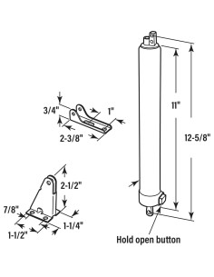Cierre Neumático de Puerta Prime-Line K 55032 Blanco 2