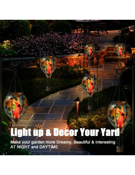 Linterna Solar de Globo Aerostático Bathtoo Cardenal 46cm IP65