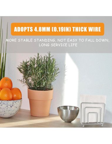 Soporte para Servilletas de Metal Hosmore Plata 14x6x12 cm