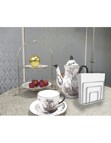 Soporte para Servilletas de Metal Hosmore Plata 14x6x12 cm