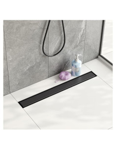Drenaje Lineal de Ducha Neodrain 61 cm Negro Acero Inoxidable