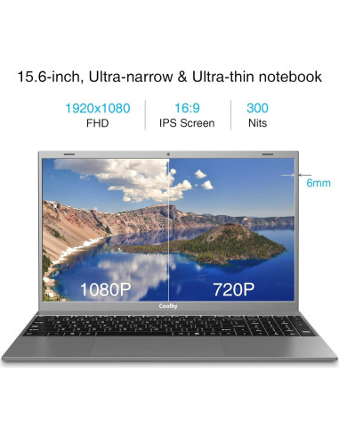 Laptop Coolby ZealBook 15.6" FHD IPS 8GB RAM 256GB SSD