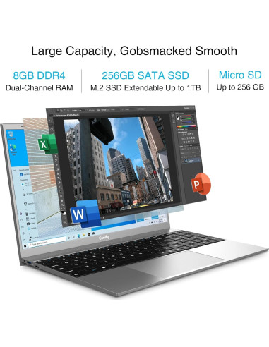 Laptop Coolby ZealBook 15.6" FHD IPS 8GB RAM 256GB SSD